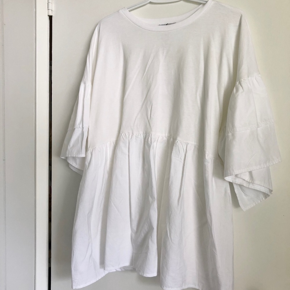 Zara Ruffle Sleeve Top